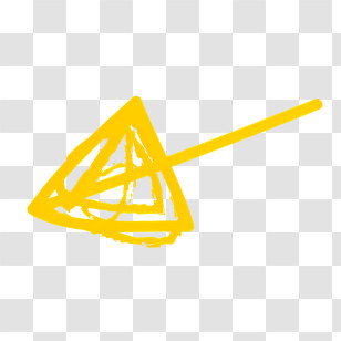 Arrow - Yellow Scribble Arrow Pointing Right Transparent PNG