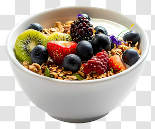 Food Bowl - Healthy Fruit And Granola Bowl Transparent PNG
