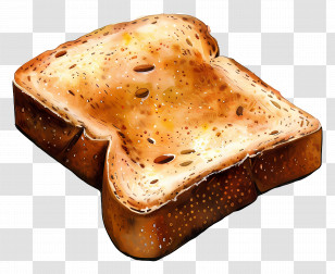 Bread Toast - Toasted Bread Illustration Transparent PNG