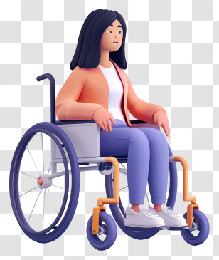 Girl In Wheelchair - Woman Sitting In Wheelchair Illustration Transparent PNG