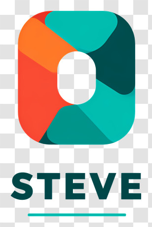 Steve Logo - Modern Turquoise App Logo STEVE Transparent PNG