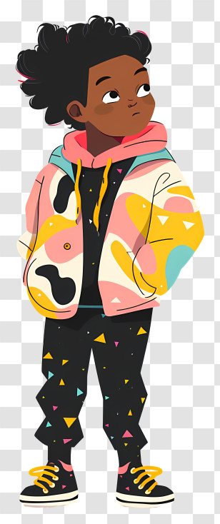 African Boy - Child In Colorful Modern Outfit Transparent PNG