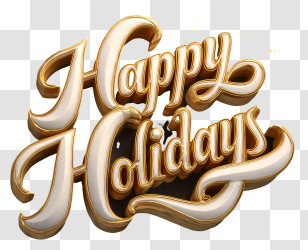 Christmas Text - Happy Holidays Text Transparent PNG