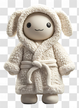 Bathrobe - Cute Plush Toy In Cozy Robe Transparent PNG