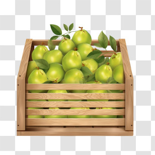 Pears Fruit
 - Fresh Green Apples In Wooden Crate Transparent PNG