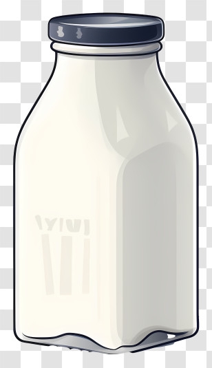 Glass Jar - Simple Milk Bottle Illustration Transparent PNG