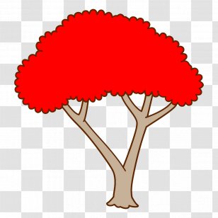 Red Clip Art Tree Plant Transparent PNG
