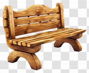 Wooden Bench - Beautiful Wooden Garden Bench Transparent PNG