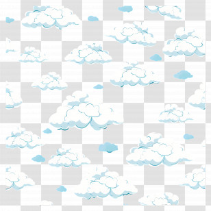 Clouds Pattern - Scattered Clouds Cartoon Illustration Transparent PNG