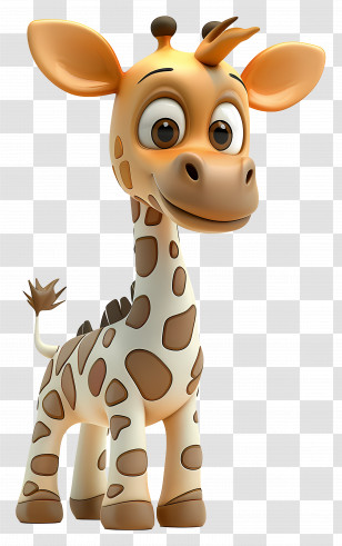 Cartoon Giraffe - Cute Cartoon Giraffe Transparent PNG