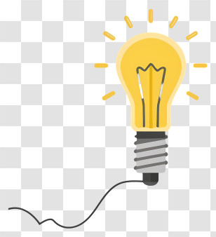Light Bulb - Glowing Yellow Lightbulb As A Symbol Of Ideas Transparent PNG