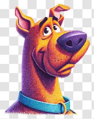 Scooby Doo - Cartoon Dog With Collar Transparent PNG