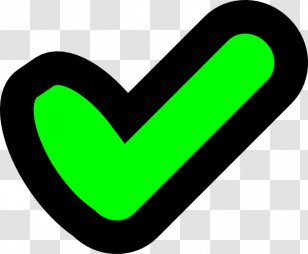 Check Mark Free Content Clip Art - Heart - Green Tick Transparent PNG