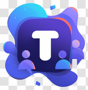 T Logo - Blue T Logo With Chat Elements Transparent PNG
