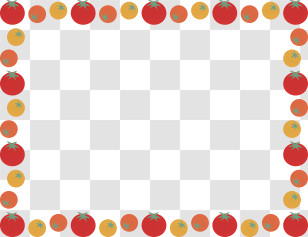 Vegetable Frame - Tomato And Cherry Tomato Border Transparent PNG
