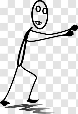 Stick Figure - Stick Figure Zombie Drawing Transparent PNG