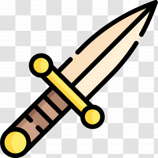 Dagger - Cartoon Style Knife Design Transparent PNG