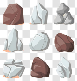 Rocks - Cartoon Rocks Collection Transparent PNG
