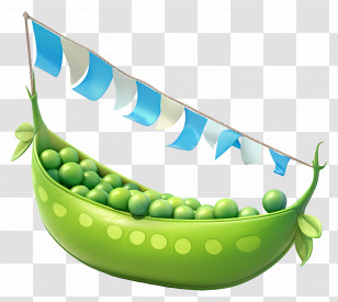 Cute Green Pea Pod - Pea Pod Hammock Transparent PNG