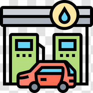 Gas Station - Modern Gas Station Transparent PNG
