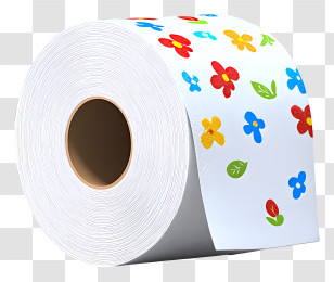 Toilet Paper - Colorful Decorative Toilet Paper Transparent PNG