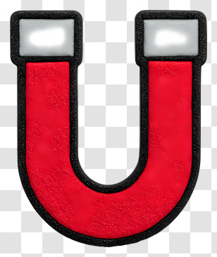 Magnet Attraction - Red U-Shaped Magnet Transparent PNG