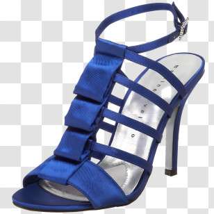 High Heel - Blue High Heels With Bow Details For Formal Occasions Transparent PNG