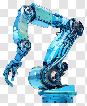 Robotic Arm - Blue Robotic Arm For Automation Transparent PNG