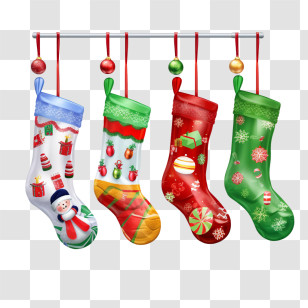 Christmas Stockings
 - Colorful Christmas Stockings Transparent PNG