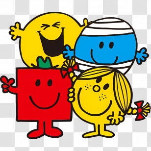 Mr Men Little Miss - Group Of Colorful Cartoon Characters Transparent PNG