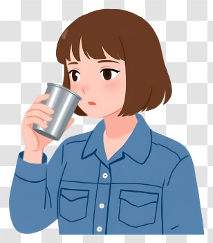 Woman Drinking Water - Person Drinking From A Cup Transparent PNG