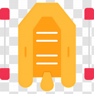 Rafting - Yellow Inflatable Boat Transparent PNG