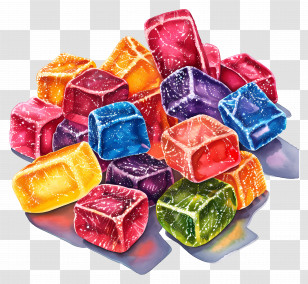 Gummy Candy - Colorful Shining Candies Illustration Transparent PNG