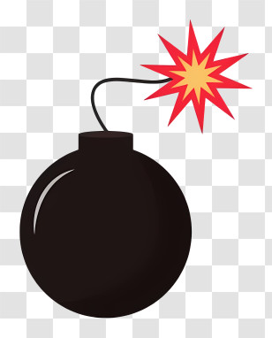 Timer Bomb - Cartoon Bomb With Lit Fuse Transparent PNG