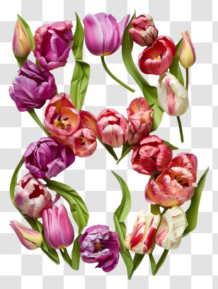 Floral Number Eight - Flower Letter B Transparent PNG
