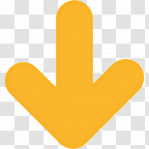 Down Arrow - Simple Yellow Down Arrow Transparent PNG