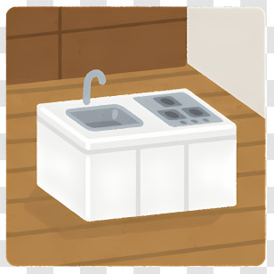 Icon - Modern Kitchen Sink And Stove Transparent PNG