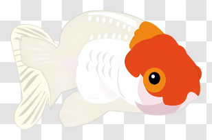 Icon - Cute Goldfish With Orange Head Transparent PNG