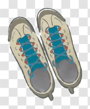 Cartoon - Comfortable Hiking Shoes With Laces Transparent PNG