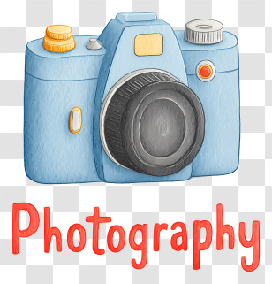 World Photography Day - Blue Camera For Photography Transparent PNG