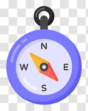 Compass Logo - Blue Compass For Navigation Transparent PNG