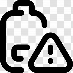 Battery Alert - Gas Cylinder Warning Sign Transparent PNG
