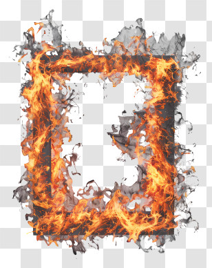 Fire Frame - Abstract Burning Frame With Flames Illustration Transparent PNG