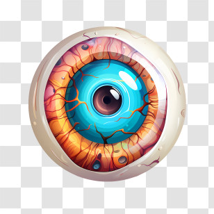 Halloween Eyeball - Colorful Cartoon Eyeball Illustration Transparent PNG