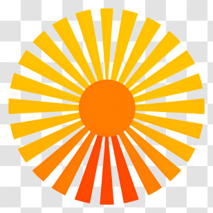 Sun Icon - Sunburst With Radiating Rays Transparent PNG