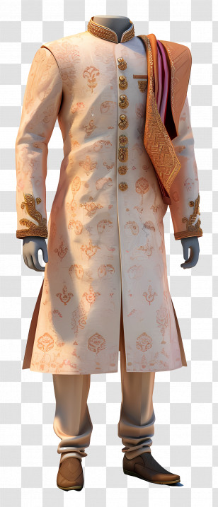 Indian Formal Wear - Elegant Traditional Outfit For Ceremonies Transparent PNG