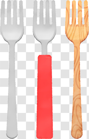 Fork - Three Forks With Different Handle Designs Transparent PNG