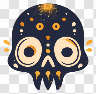 Halloween Skull - Dark Skull Cartoon Illustration Transparent PNG