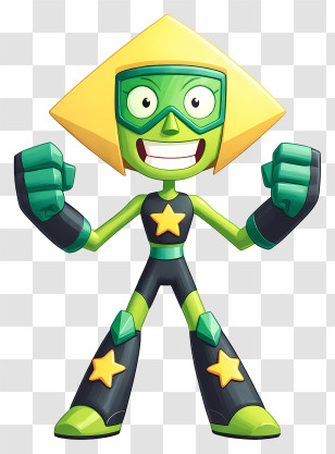 Peridot - Green Gem Superhero Character Transparent PNG