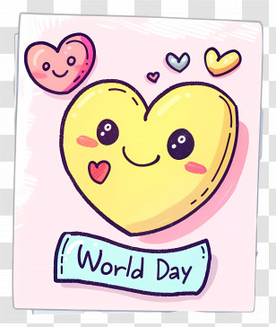 World Emoji Day - Smiling Heart For World Day Transparent PNG